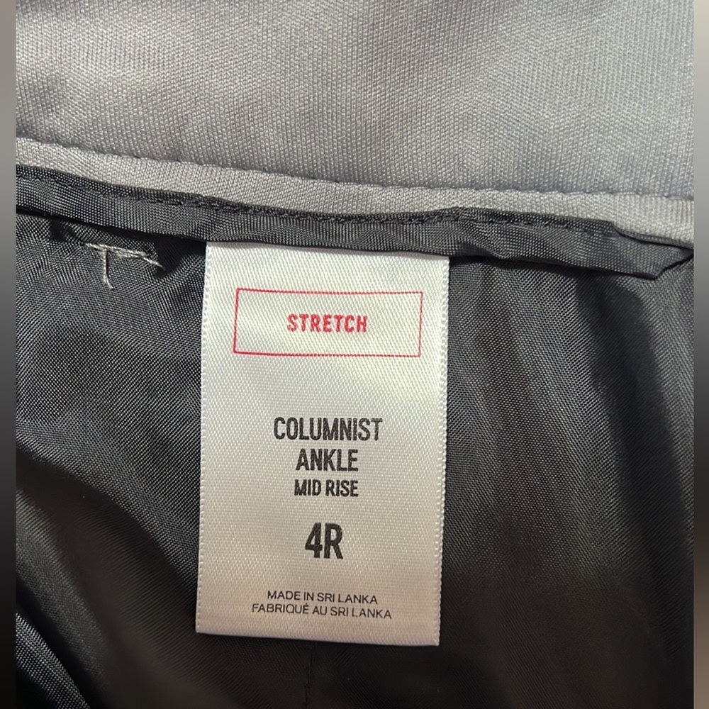 Euc Express Stretch Columnist Ankle Size 4r Gray … - image 5